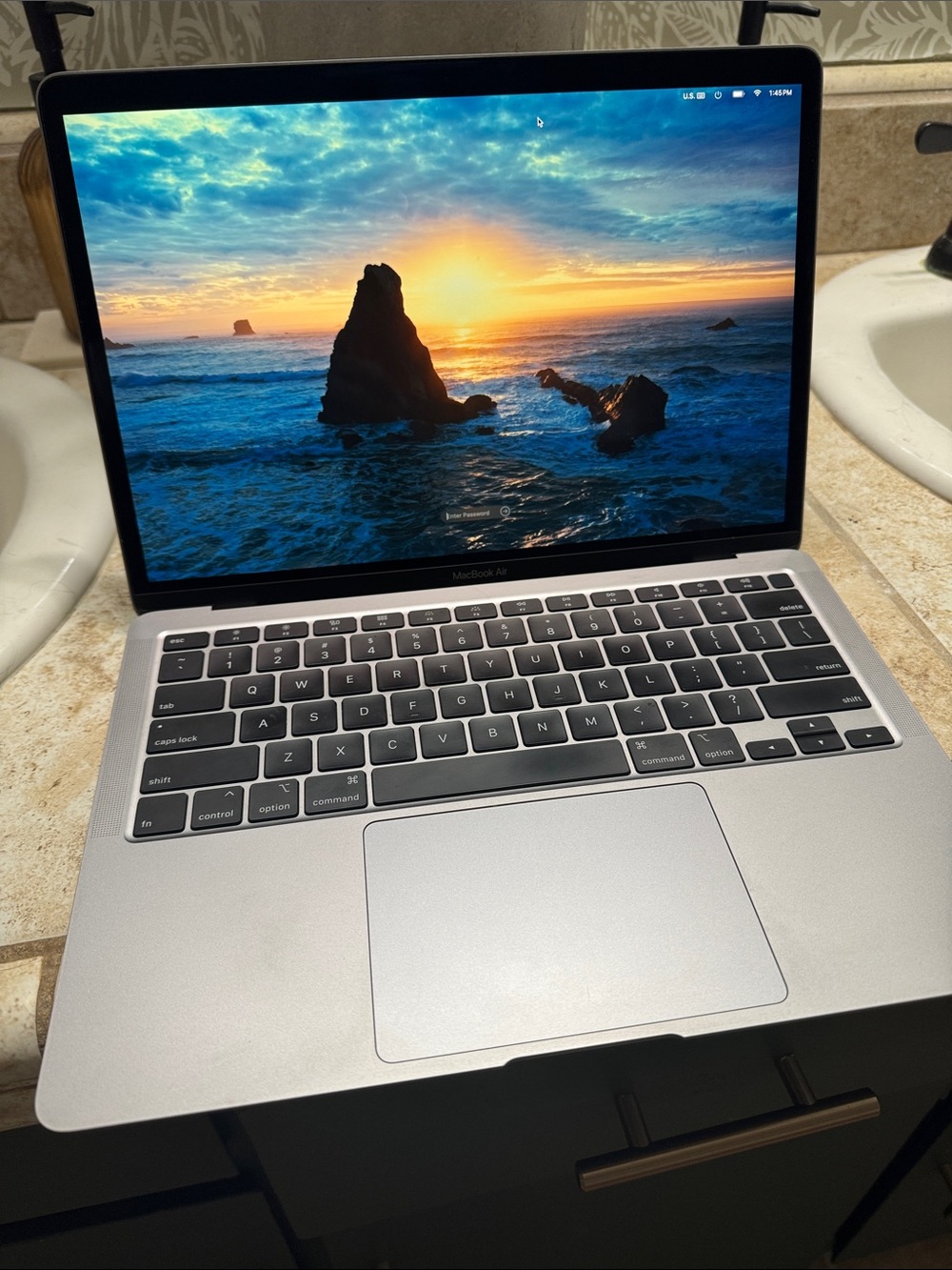Apple MacBook Air in Silver with Black Backlit Keyboard